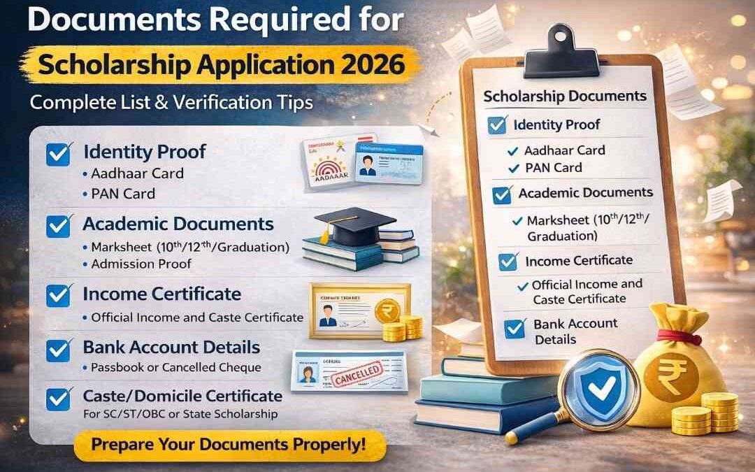 Document required for scholarship 2026